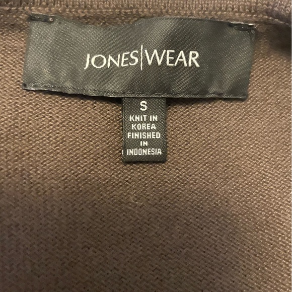 Geometric Boat Neck Knit Sweater 3/4 Sleeve Brown/ Orange/Blue Women’s Sz Small - Picture 3 of 8